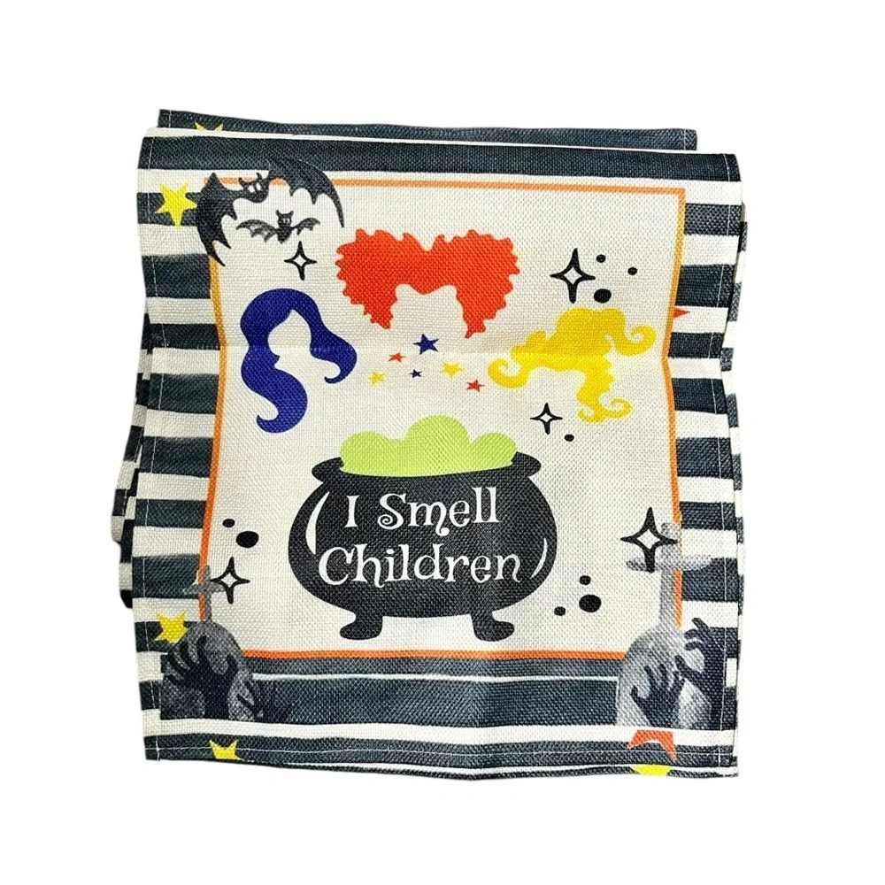 Halloween Hocus Pocus Theme “I Smell Children” Table Runner 72” X 13” New
